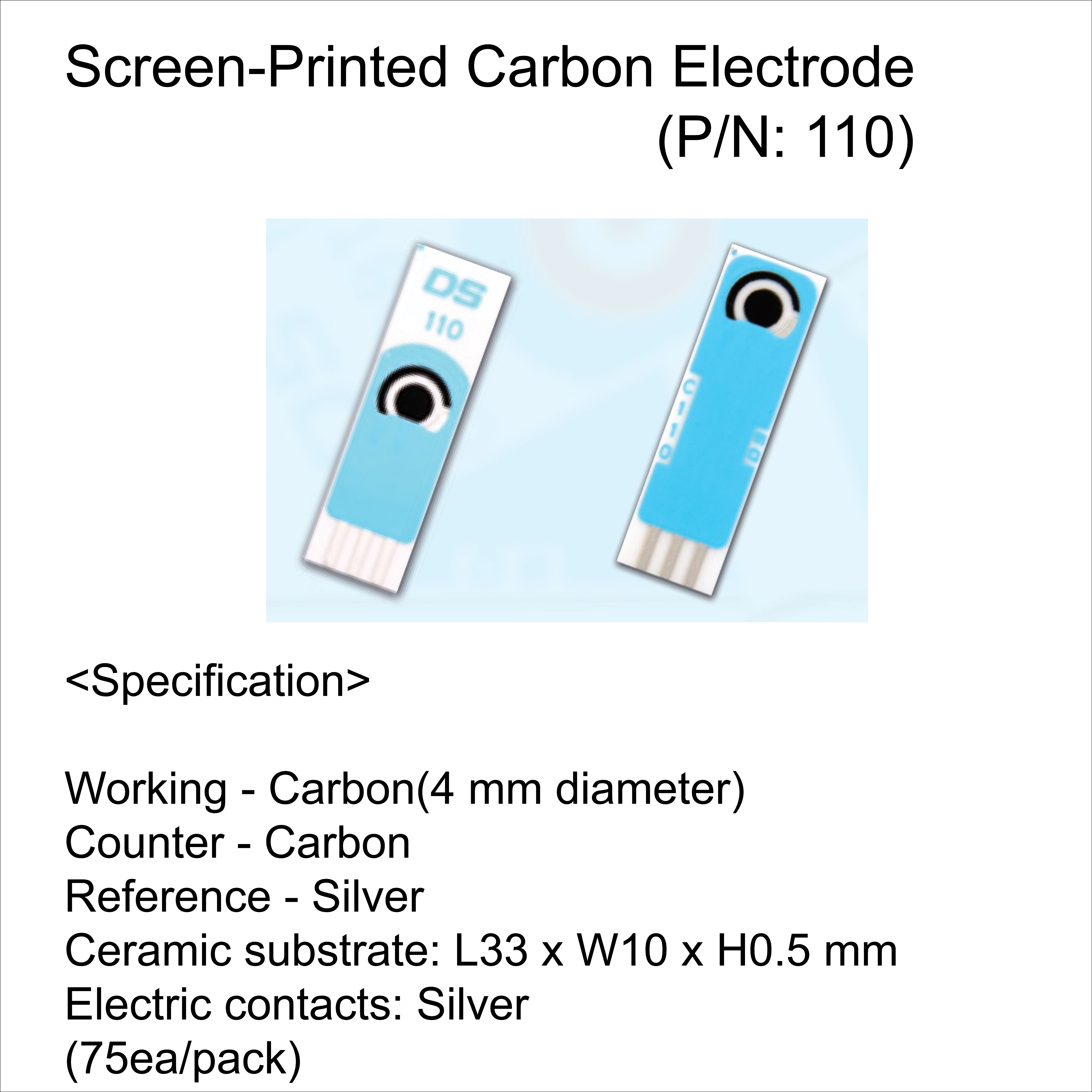 Screen-Printed Carbon Electrode(75ea/pk)