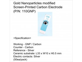 Gold Nanoparticles modified Screen-Printed Carbon Electrode(50ea/pk)