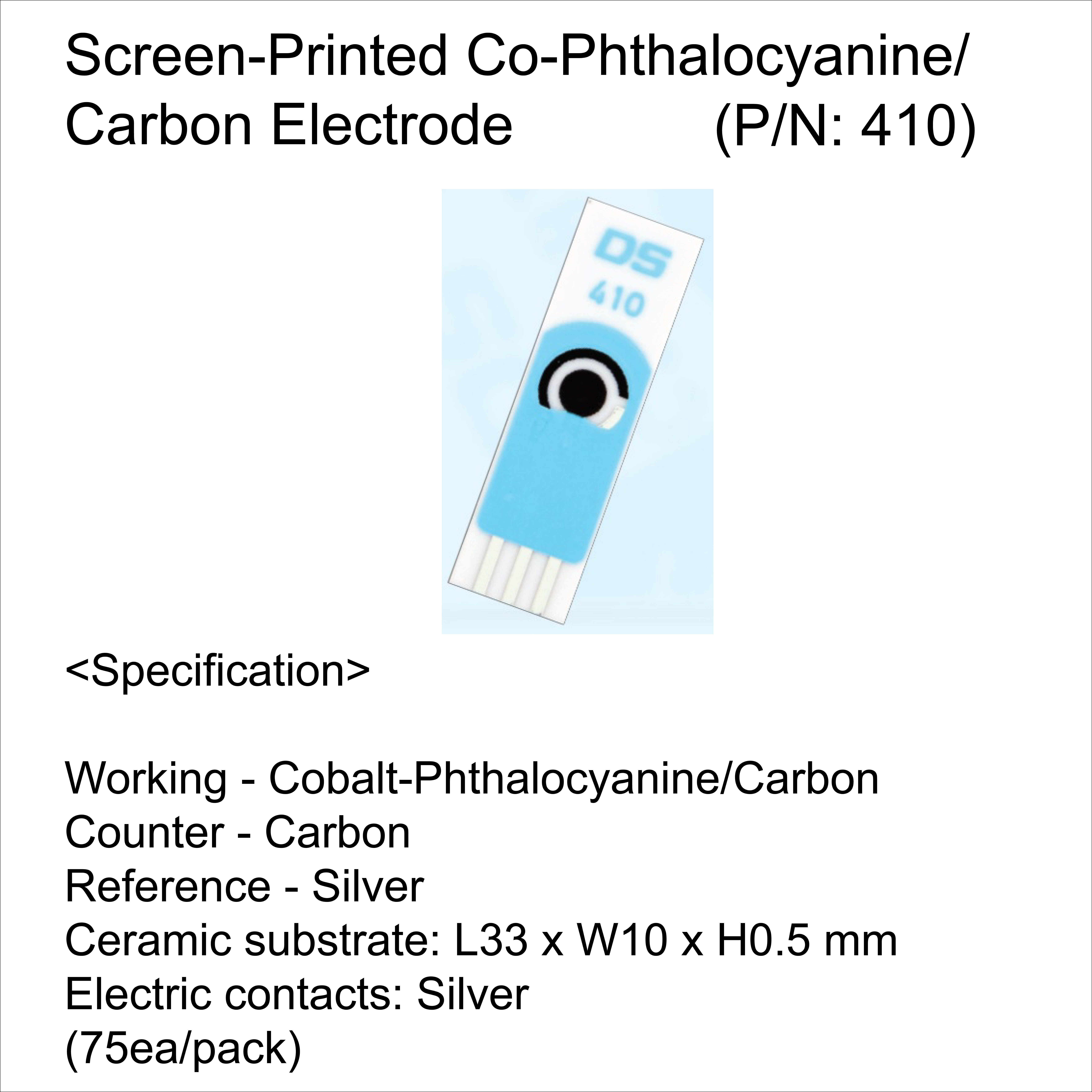 Screen-Printed cobalt-phthalocyanine/Carbon Electrode