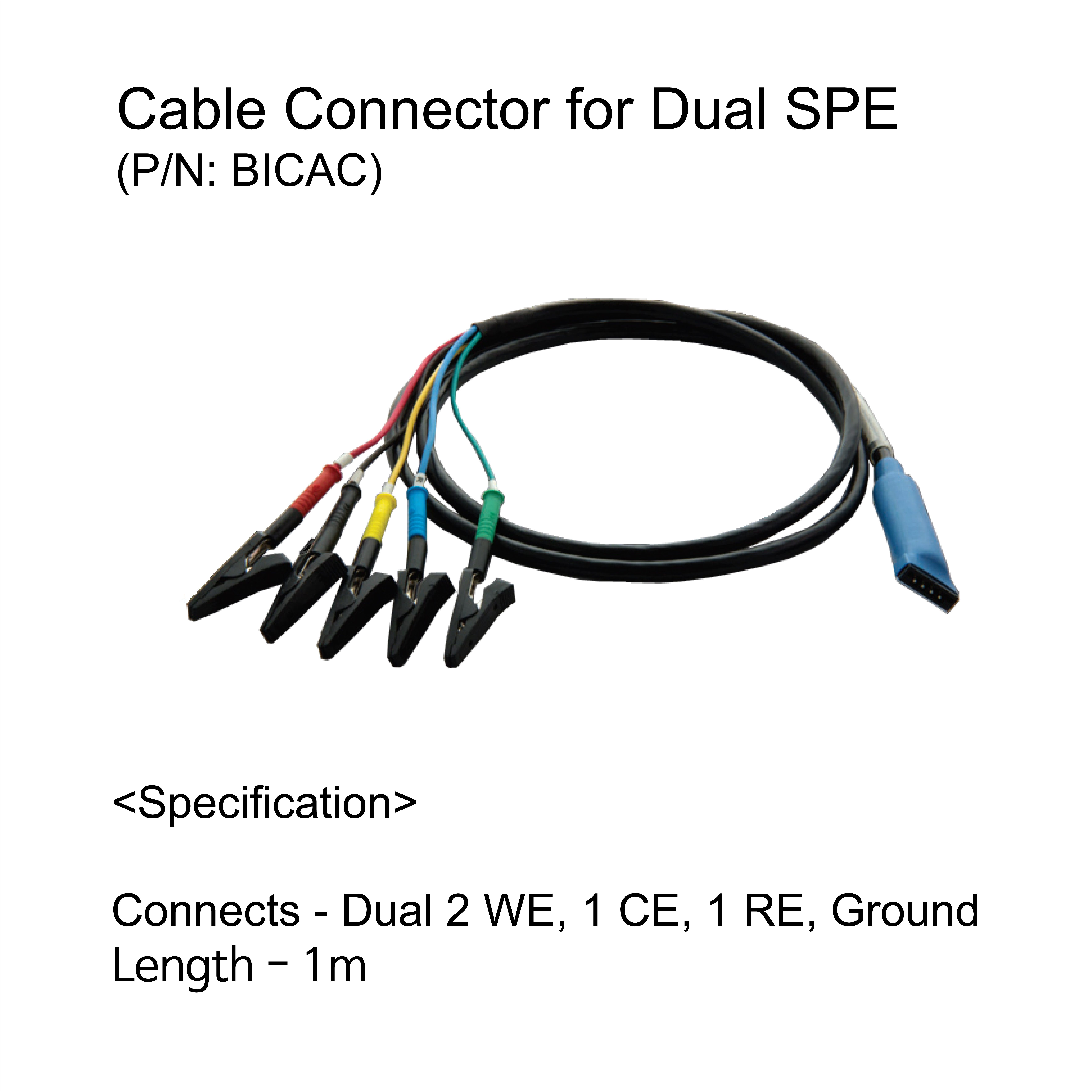 Cable Connector for Dual Screen-Printed Electrodes