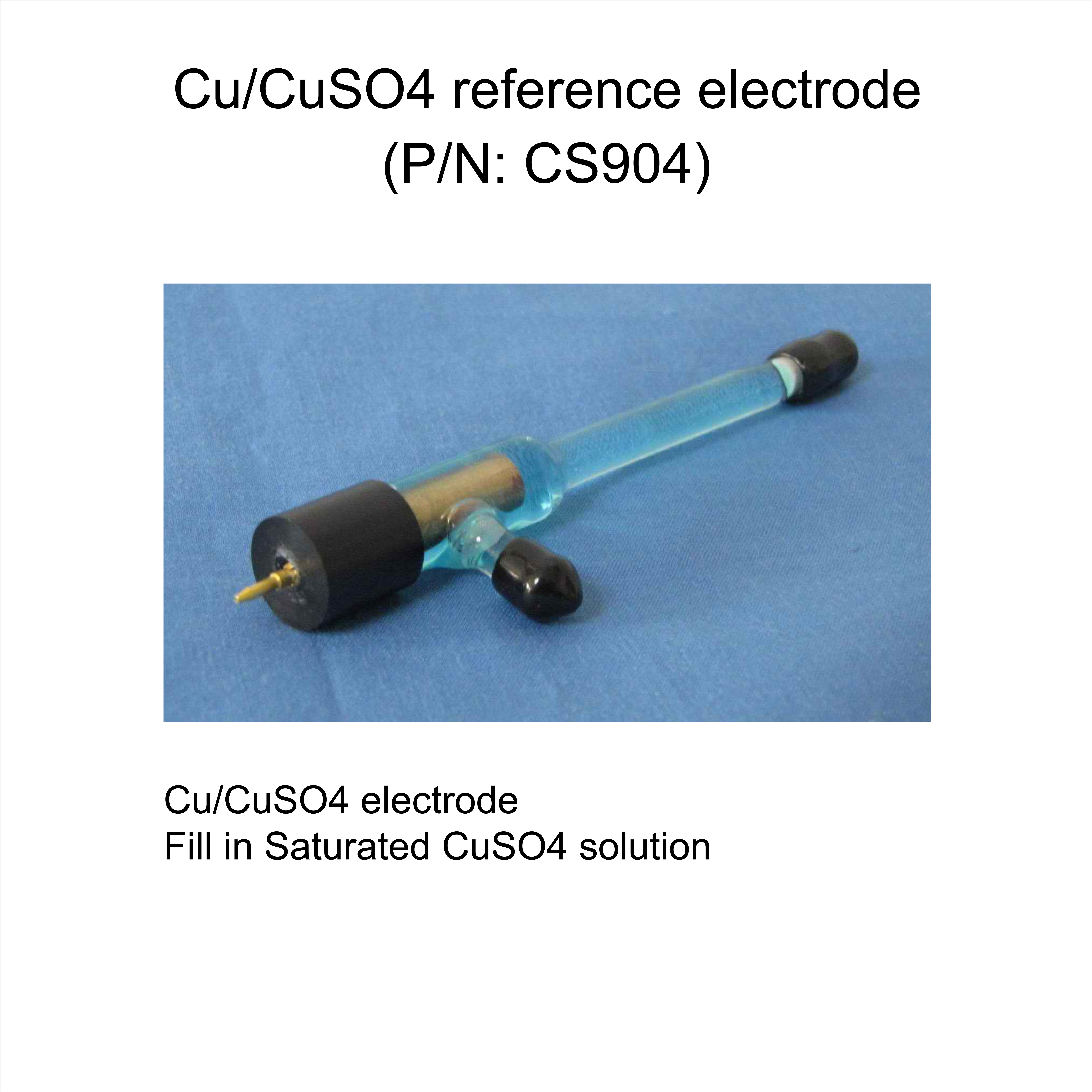 Cu/CuSO4 reference electrode